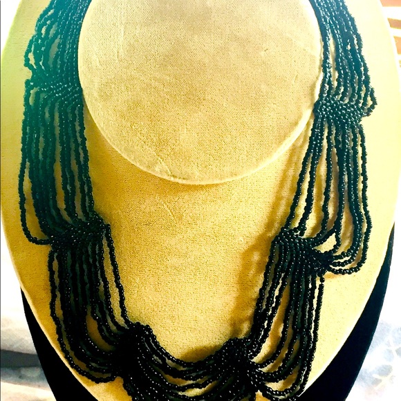 BLACK SCOOPED BOJO BEADS FROM 1990 - Picture 3 of 3